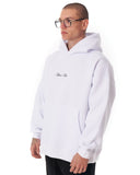Men's Oversized Signature Detail White Cordless Hoodie (2)