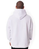 Men's Oversized Signature Detail White Cordless Hoodie (6)