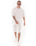 Men's Oversize Shortsuit Light Fabric White (7)
