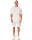 Men's Oversize Shortsuit Designer Light Fabric White