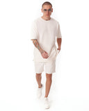 Men's Oversize Shortsuit Designer Light Fabric White (7)