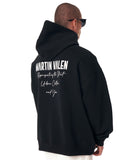 ‘’Slogan’’ Puff Printed Men’s Extra Oversized Black Hoodie (6)