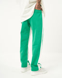 Oversized Striped Green Baggy Sweatpants (5)
