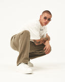 Oversized Baggy Khaki Fleece Sweatpants (7)