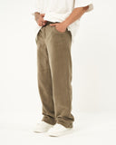 Oversized Baggy Khaki Fleece Sweatpants (3)