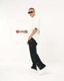Oversized Black Baggy Jogger with Press Studs (7)