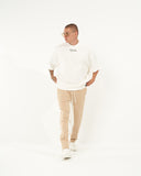 Oversized Striped Beige Baggy Sweatpants (4)