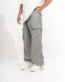 Men's Parachute Fabric Wide Leg Cargo Jogger (2)