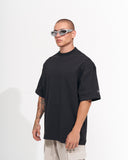 Men's Extra Oversized Basic Black T-shirt (2)