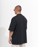 Men's Extra Oversized Basic Black T-shirt (5)