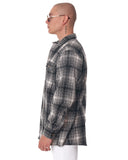Men's Oversize Shirt Plaid Pattern White Striped Black (3)