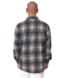 Men's Oversize Shirt Plaid Pattern White Striped Black (7)