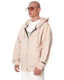 Men's Beige Oversized Hoodie with Zipper (2)