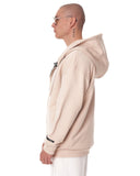 Men's Beige Oversized Hoodie with Zipper (3)