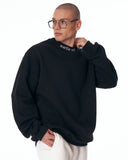Men's Oversized Sweatshirt O-Neck Black (7)