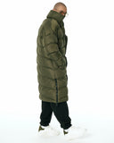 Men's Oversized Long Khaki Puffer Jacket (4)