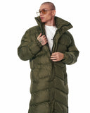Men's Oversized Long Khaki Puffer Jacket (3)