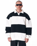 Street Style Oversized Sweatshirt With Stripes (2)