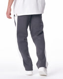 Street Style Gray Sweatpants With White Stripes (3)
