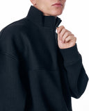 High Collar Half Zip Black Tracksuit (2)