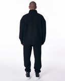 High Collar Half Zip Black Tracksuit (5)