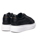 Women's Chunky Crystal Sneakers in Black (3)