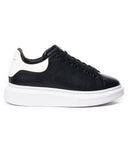 Women’s Chunky Sneakers with Crown in Black and White