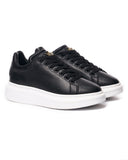 Women’s Chunky Sneakers with Gold Crown in Black (2)