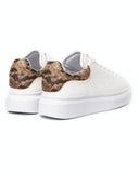 White Chunky Sneakers With Snake Pattern Detail (3)