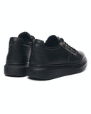 Women's Chunky Sneakers with Zippers in Black (3)