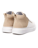 Men’s High Top Sneakers Designer Zipper Shoes Cream-White (3)
