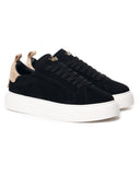 Bobe Suede Belted New Sneakers Taupe Black (2)