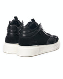 Men's Smart Casual High Top Black Leather Sneakers (3)