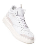 Men's High Top White Leather Chunky Sneakers (4)