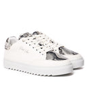 Men's Low Top Sneakers Crowned Snake Designer Shoes in White (2)
