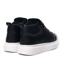 Men’s High Top Sneakers Shoes Black-White (3)