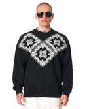 Men's Oversized Basic Sweatshirt Ethnic Designer Black (2)