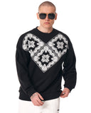 Men's Oversized Basic Sweatshirt Ethnic Designer Black (5)