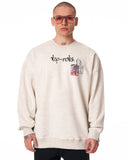 Men's Oversize Basic Sweatshirt With Designer Graphic Print Grey