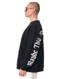 Men's Oversized Sweatshirt Another World's Hell Black (4)