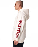 Men's Oversized Embroidery Pattern White Hoodie (3)