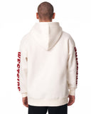 Men's Oversized Embroidery Pattern White Hoodie (4)