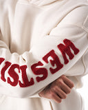 Men's Oversized Embroidery Pattern White Hoodie (7)