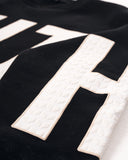 Men's Oversized Embroidery Detail Black Sweatshirt (9)