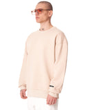 Men's Oversized Basic Beige Sweatshirt (2)