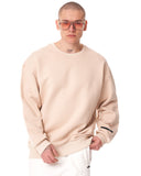 Men's Oversized Basic Beige Sweatshirt (5)
