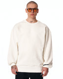 Men's Oversized Basic White Sweatshirt