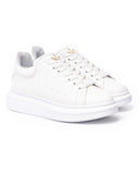 Men’s Crowned Chunky Sneakers Shoes White (2)