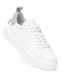 Bobe Suede Belted New Sneakers White Grey (5)