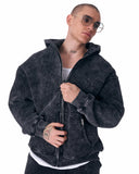 Urban Style Washed Anthracite Tracksuit with Zipper (6)
